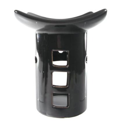 Ceramic Oil Burner Square Top - Black Gloss